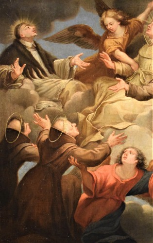 Saints dans la Gloire - École romaine du XVIIe siècle - Louis XIV